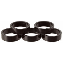 Wheels Manufacturing Aluminum Headset Spacer - 1-1/8" 10mm Black 5-pack