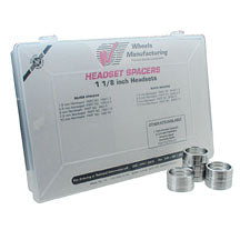 Wheels Manufacturing Aluminum Headset Spacer Kit - 1-1/8" Assorted 105pcs Silver