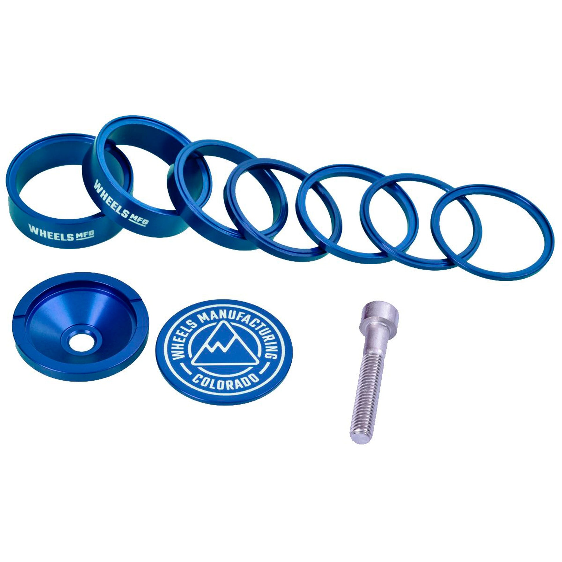 Wheels Manufacturing Pro StackRight Headset Spacer Kit - Blue