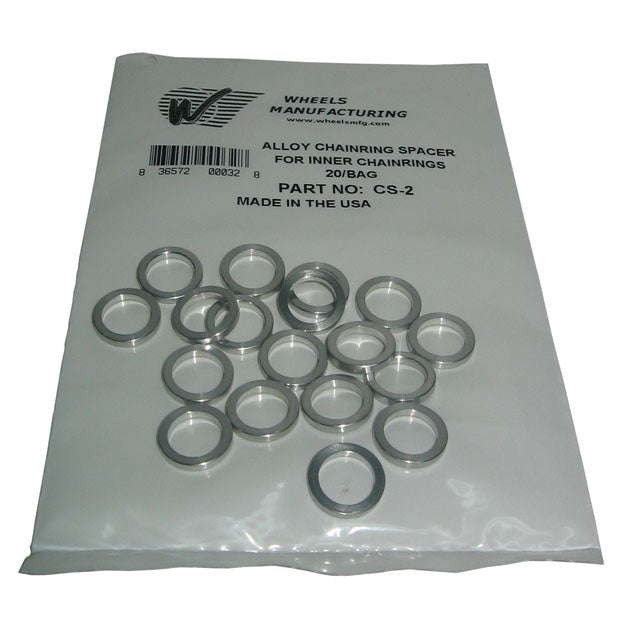 Wheels Manufacturing 2.0mm Aluminum Chainring Spacer Bag/20